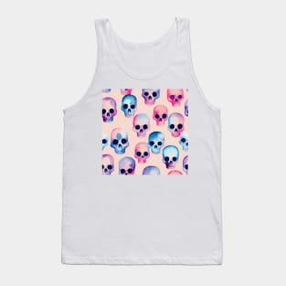 Watercolor skull pattern Tank Top